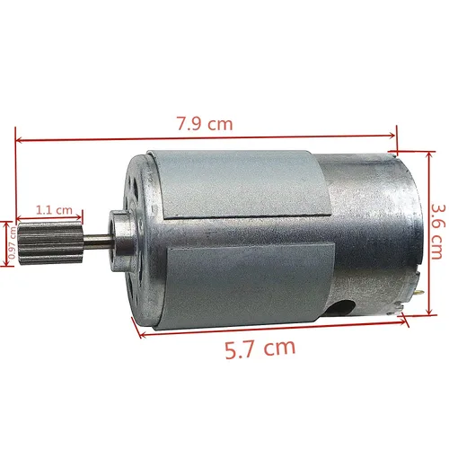 Vista 2 de 1 unids universal 555 30000RPM motor eléctrico RS555 24V Accesorios de motor para niños coches eléctricos niños paseo en juguetes piezas de repuesto