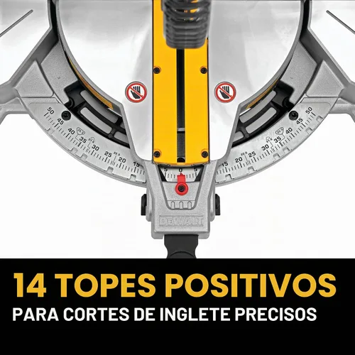 Vista 4 de DEWALT Sierra ingletadora, 12 pulgadas, doble bisel, compuesto, línea de corte XPS, 15 amperios (DWS716XPS)