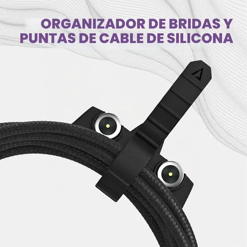 Vista 9 de Statik Cable de carga magnético 360, cargador tipo C 3 en 1, cable USB C a USB C, puntas micro USB e iProduct, adaptador USB A, cable de carga