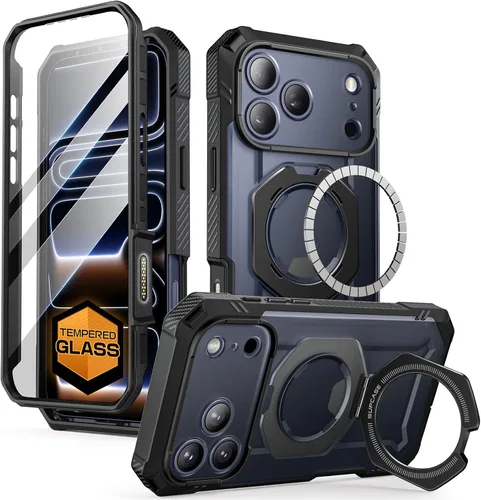 Vista 12 de SUPCASE Funda para iPhone 17 Pro Max (UBGrip Pro), [protector de pantalla de vidrio templado integrado y soporte] [cubierta de control de cámara]