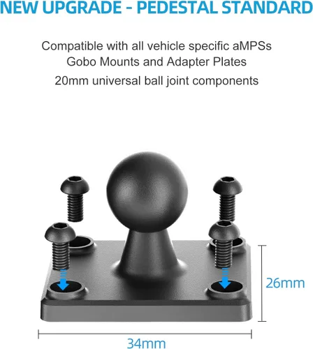 Vista 6 de OHLPRO Soporte para Tableta para Camión, Soporte de Coche con Base de Taladro Resistente para iPad, mini, Samsung Galaxy (7" - 11") para Tablero