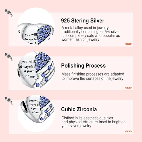 Vista 4 de Annmors Charms for Bracelets Family Animal Safety Chains Nature Dangle for Women Bracelets & Necklace Pendant