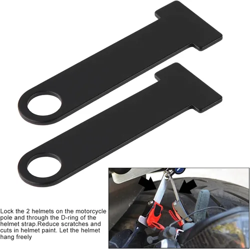 Vista 6 de 2 cerraduras para casco de motocicleta, kit de liberación rápida de hebilla de correa de anillo en D de acero inoxidable, accesorio de modificación