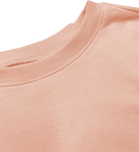 Vista 5 de Fanway&EC - Sudadera de manga larga para mujer, cuello redondo, casual, sudadera con capucha de gran tamaño, tops de otoño Rosa albaricoque