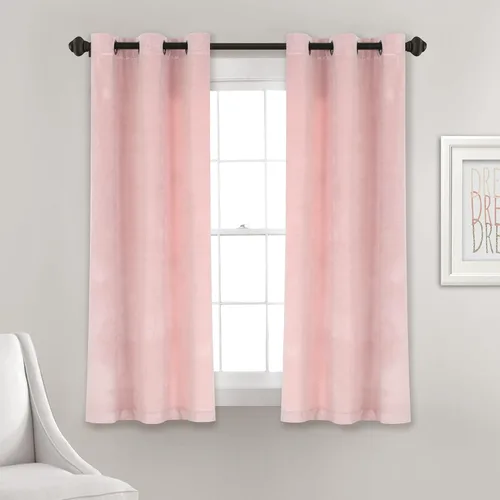 Vista 39 de Lush Decor Prima Velvet - Par de paneles de cortinas de ventana de terciopelo sólido con filtro de luz, 38" de ancho x 84" de largo, negro