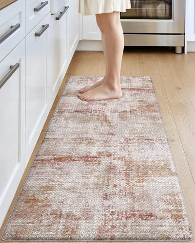 Vista 16 de DEXI Alfombrillas de cocina acolchadas antifatiga 23 x 86 pulgadas, color Azul