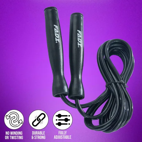 Vista 5 de Cuerda de saltar de velocidad para todas las edades, sin enredos, cable rápido, ideal para ejercicios en casa, cardio, boxeo y entrenamientos