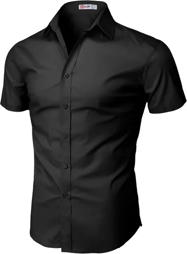 Vista 2 de H2H Men's Slim Fit Short Sleeve Dress Shirts for Formal and Casual Business Fashion