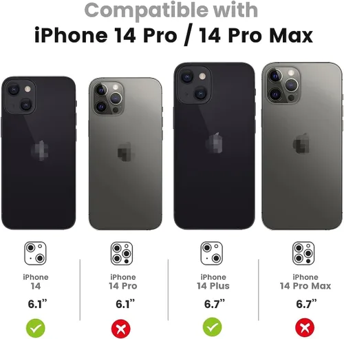 Vista 4 de Protector de lente de cámara para iPhone 14/iPhone 14 Plus Bling Diamond Funda de cámara de vidrio templado, accesorios de decoración de cámara