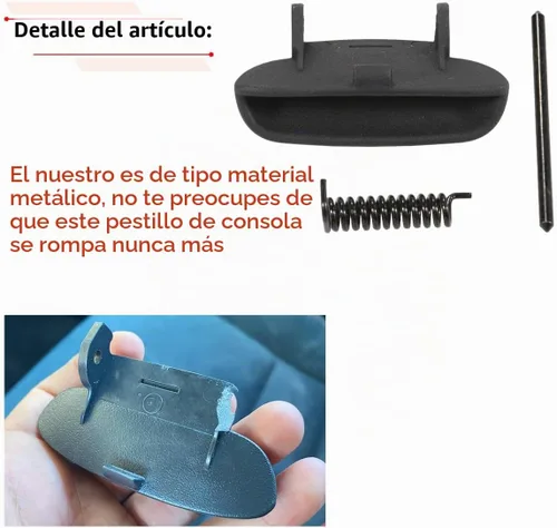 Vista 2 de RLB-HILON - Pestillo de consola central de metal compatible con Honda Civic 2006-2011 Para 83451-SNA-A01ZA, para 2006 2007 2008 2009 2010 2011 Año