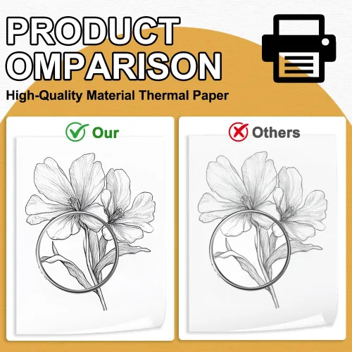 Vista 6 de Papel térmico de 8.5 x 11 pulgadas para impresoras portátiles, sin BPA