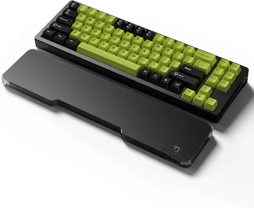 Vista 9 de Reposamuñecas de Acrílico para Teclado - Negro, Reposamuñecas Ergonómico de 68 Teclas para Teclado de Computadora Compacto-negro