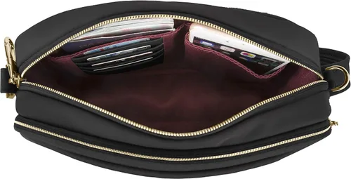Vista 3 de Travelon Addison - Bolso bandolera pequeño antirrobo, Negro -, Travelon Addison - Antirrobo - Bolso bandolera pequeño