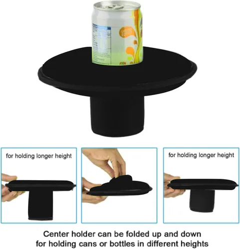 Vista 4 de Soporte flotante de neopreno para bebidas, portavasos flotante, para piscina, fiesta, diversión acuática, se adapta a latas/botellas delgadas
