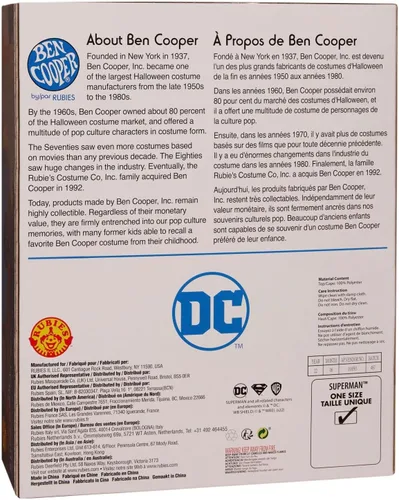 Vista 2 de Rubie's Disfraz y máscara clásica de Ben Cooper para adultos de DC Comics