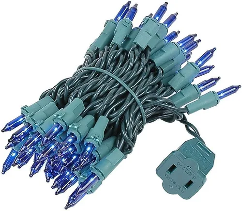 Vista 13 de Novelty Lights 11 pies 50 bombillas Luces mini tradicionales incandescentes, transparentes en cable verde con espaciado de 2.5", grado comercial