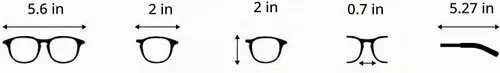 Vista 4 de MAKIRO Gafas de miopía de marco grande -0.5, -4.00 de intensidad para hombres y mujeres con miopía ligera Negro