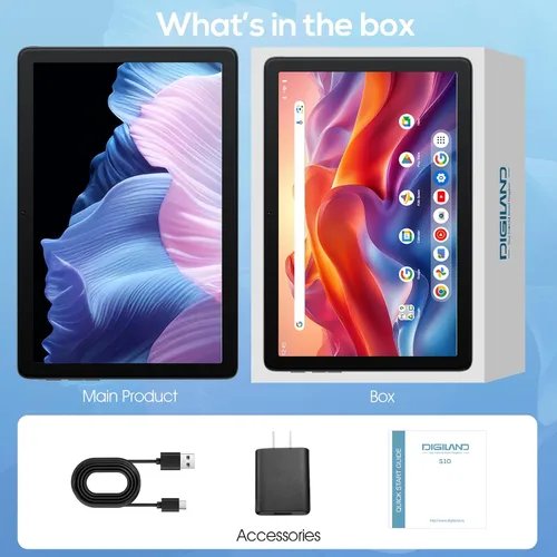 Vista 8 de Tablet Android 2025, tabletas Android 14 de 10.1 pulgadas con Octa-Core, 10GB+64GB, batería de 6000mAh, cámara de 5MP+8MP, pantalla IPS HD de 800 x
