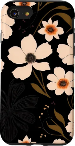 Vista 13 de Funda para iPhone 14 de flores silvestres botánicas de peonías verde oliva