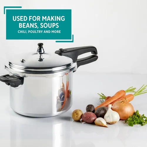 Vista 7 de Mirro 92160A Olla a presión de aluminio pulido 10-PSI Utensilios de cocina, 6 cuartos de galón, plata