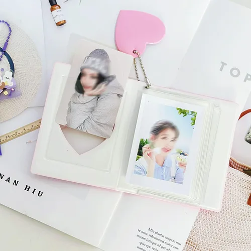 Vista 7 de 2 carpetas pequeñas para tarjetas fotográficas de 3 pulgadas, álbum de fotos Kpop pequeño, soporte para tarjeta de identificación con 5 hojas
