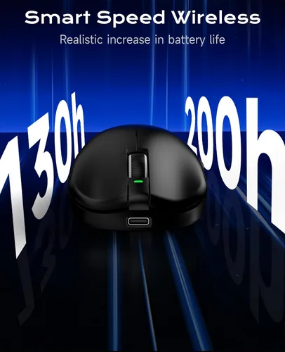 Vista 5 de VGN F1 Pro Max Lightspeed - Ratón inalámbrico para juegos con modo dual 2.4G/cable Type-C - Sensor 25K - 26,000 DPI - 55g de peso ligero - 6 botones