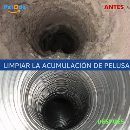 Vista 7 de PetOde Kit de limpiador de ventilación de secadora de 32 pies, cepillo flexible mejorado con accesorio de taladro para una limpieza efectiva