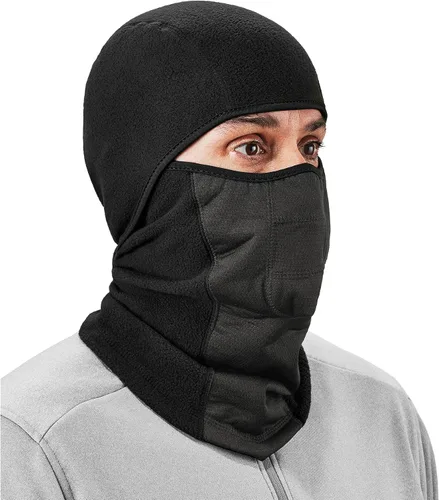 Vista 7 de Pasamontañas con bisagras resistentes al viento Ergodyne N-Ferno 6823, negro