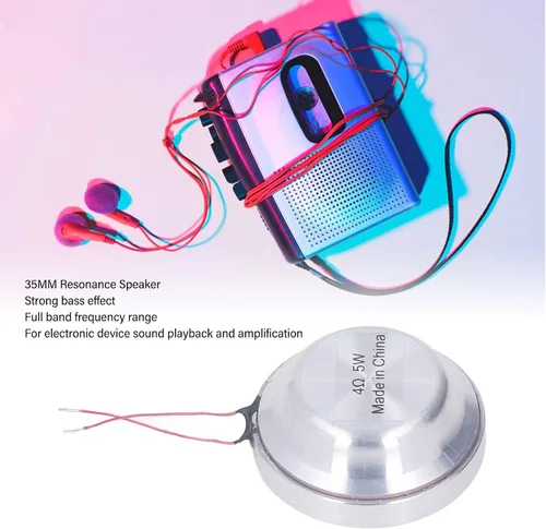 Vista 6 de ViaGasaFamido 35MM Round Resonance Speaker Full Frequency, Strong Bass, Internal Magnetic Wide Application for Electronic Equipment (4 5W)