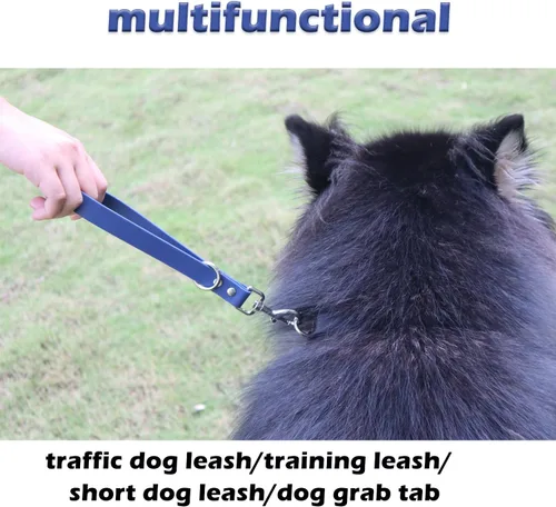 Vista 5 de Correa corta para perro – Correas impermeables para perros de 10 pulgadas, 3/4 pulgadas de tráfico de mascotas, correa de entrenamiento para perros