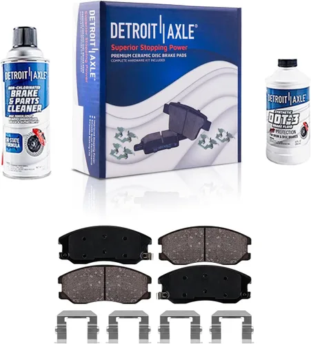 Vista 144 de Detroit Axle - Pastillas de Freno Delantero para Nissan Altima Maxima Sentra 350Z Cube Juke Versa INFINITI G35 I30 I35 Suzuki SX4 Crossover