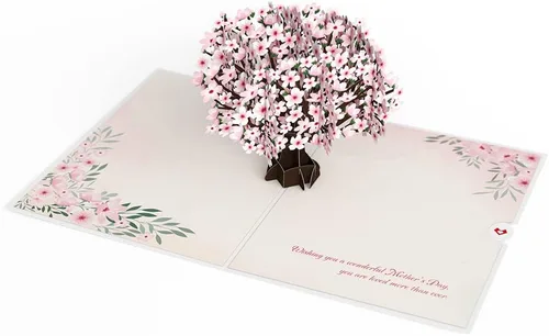 Vista 3 de Lovepop Tarjeta del día de la madre para abuela, tarjeta emergente de flor de cerezo, 5 x 7, tarjeta pensativa para abuela, flores emergentes