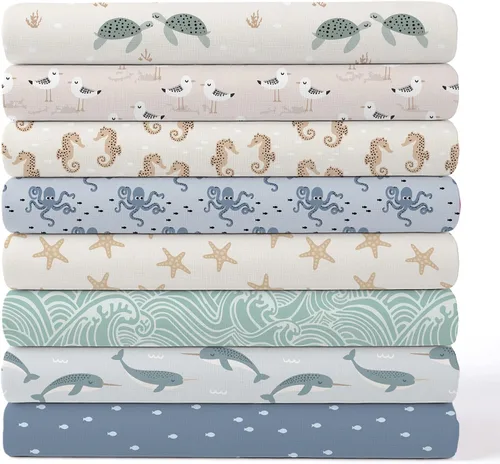 Vista 8 de Tigeen 8 paquetes de tela Fat Quarters, rosa bebé niña