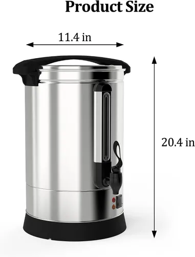 Vista 6 de Cafetera comercial de 100 tazas, [preparación rápida] [acero inoxidable de grado alimenticio] Urna de café grande perfecta para iglesia, salas