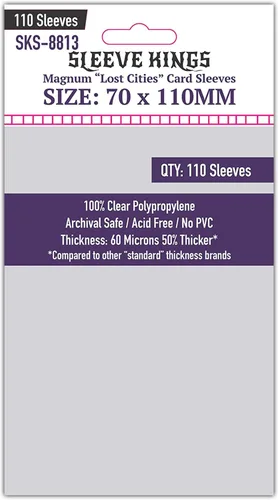 Vista 7 de Sleeve Kings Fundas para tarjetas estándar, 110 unidades, transparentes de 60 micrones de grosor, tamaño mini (1.575 x 3.504 in), compatibles