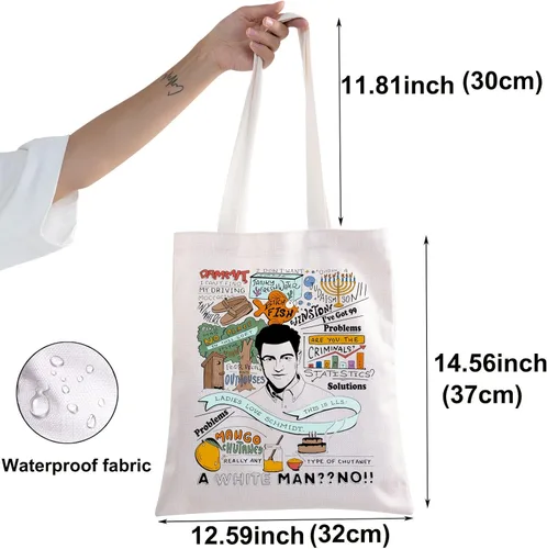 Vista 2 de BWWKTOP Schmidt Bolsa de lona Schmidt para fanáticos de Schmidt, regalos inspirados en programas de televisión, bolsa de hombro Schmidt Merchandise