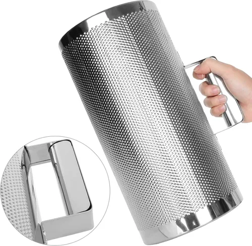 Vista 6 de Güiro de metal de 30.5 x 15.2 cm, instrumento de acero inoxidable con raspador, instrumento latino de percusión Plateado