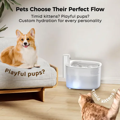 Vista 7 de Fuente de agua inalámbrica para gatos, dispensador automático de agua activado por sensor, fuente de agua inalámbrica para mascotas de 88 onzas