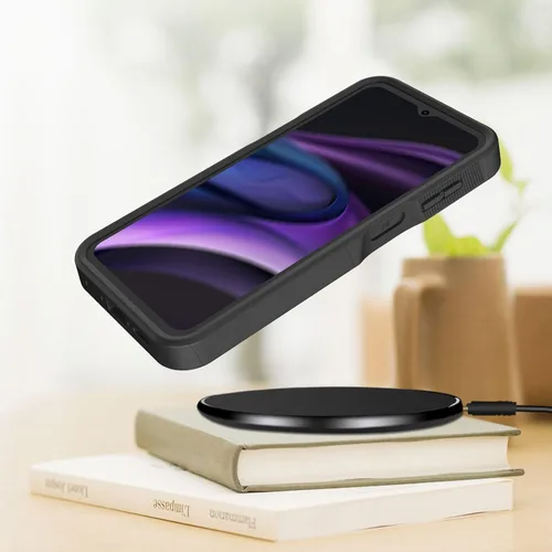 Vista 3 de Funda para Galaxy XCover 7 Pro, doble capa híbrida resistente resistente a prueba de golpes de policarbonato duro + funda protectora de silicona