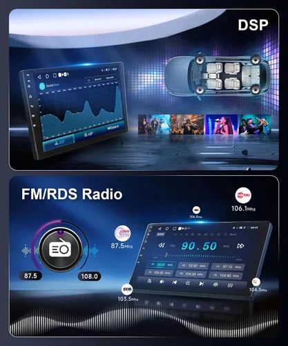 Vista 6 de Radio estéreo de coche WiFi de 5 GHz para Ford F150 2009-2014, pantalla táctil de 9 pulgadas/Android 15/CarPlay inalámbrico/Android Auto/DSP