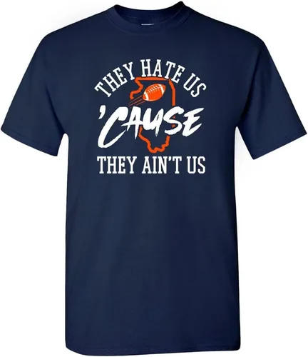 Vista 32 de Xtreme Apparrel They Hate Us 'Cause They Ain't Us Men's T-Shirt for Football Fans Arizona - Camisa negra
