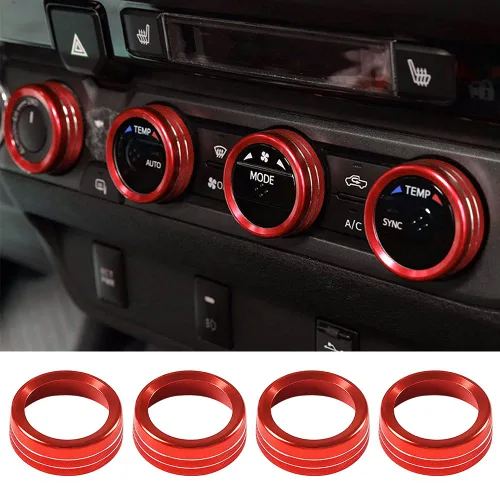Vista 6 de Thor-Ind Cubierta de botón de CD de audio para interruptor de aire acondicionado, compatible con Toyota Tacoma 2016, 2017, 2018, 2019, 2020, 2021