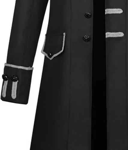 Vista 3 de RTRDE Disfraz de Halloween para hombre, chaqueta gótica victoriana, disfraz de cosplay para adultos, S-4XL