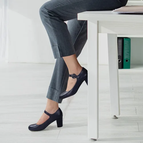 Vista 4 de IDIFU - Vestido de caramelo para mujer, zapatos Mary Jane, tacones de bloque bajo, punta redonda cerrada, oficina, trabajo, iglesia, boda, zapatos