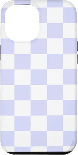 Vista 25 de Funda blanca moderna con patrón de cuadros para iPhone 16 lavanda y morado