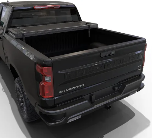 Vista 8 de Cubierta Rígida Tri-Fold para Caja de Camioneta Compatible con Chevy/GMC Silverado/Sierra 1500(2007-2026) 2500 3500 HD(2007-2019), Funciona