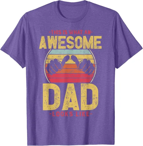 Vista 10 de This is what a awesome dad looks like T-Shirt, Negro