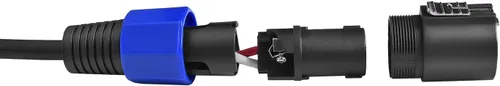 Vista 6 de 2 cables Speakon de 3 pies a TS de 1/4 pulgadas, 12 AWG Twist Lock Pro cable de altavoz de audio