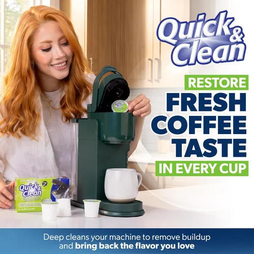 Vista 2 de Quick & Clean [6-Pack] Cápsulas de limpieza Keurig - Cápsula limpiadora K Cup para Keurig - Compatible con máquina de café 2.0, elimina manchas,