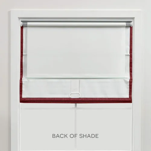 Vista 6 de Exclusive Home - Persiana Acadia 100% blackout de poliéster estilo romana, 23"x64", roja Rojo